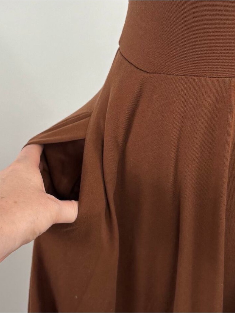 Reformation Rou Knit Dress Brown Sleeveless Fit Flare Midi Dress small - Picture 6 of 9